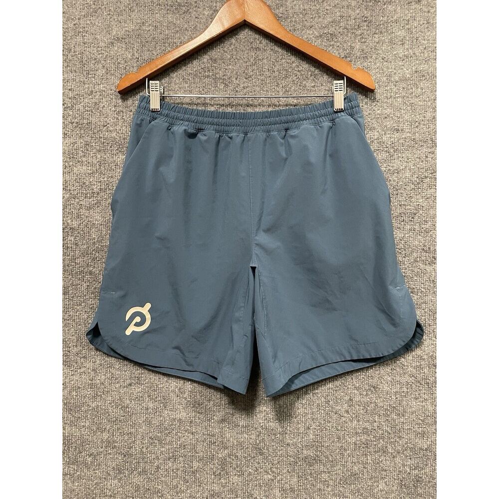 Peloton Sessions Resistance Shorts Blue Linerless Workout Stretch Sz Mens Medium